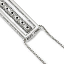 ノンブランド NON BRAND ダイヤ 0.90ct デザインペンダント ブラック×ホワイトゴールド K18WG ダイヤモンド ネックレス 18K 18金 750 WG ブラックダイヤ バー