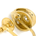 ノンブランド NON BRAND ソリティア ダイヤモンド イエローゴールド K18YG ダイヤモンド イヤリング Au750 18K 18金 雫 しずくモチーフ ティアドロップ 涙型 1P 1石 1粒 ネジ式