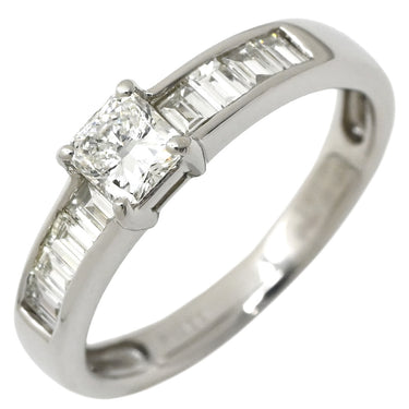 ノンブランド NON BRAND ダイヤモンド 0.311ct デザインリング プラチナシルバー Pt900 ダイヤモンド リング 指輪 プラチナ900 1粒 スクエア VS2 8号