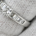 ノンブランド NON BRAND ダイヤモンド 0.311ct デザインリング プラチナシルバー Pt900 ダイヤモンド リング 指輪 プラチナ900 1粒 スクエア VS2 8号
