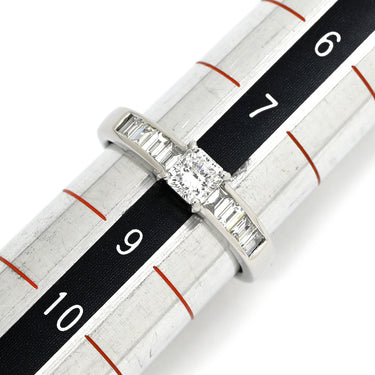 ノンブランド NON BRAND ダイヤモンド 0.311ct デザインリング プラチナシルバー Pt900 ダイヤモンド リング 指輪 プラチナ900 1粒 スクエア VS2 8号