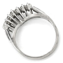 ノンブランド NON BRAND ダイヤモンド 0.45ct デザインリング プラチナシルバー Pt900 ダイヤモンド リング 指輪 プラチナ900 V字 Vライン ラウンドブリリアント 8号