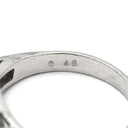 ノンブランド NON BRAND ダイヤモンド 0.45ct デザインリング プラチナシルバー Pt900 ダイヤモンド リング 指輪 プラチナ900 V字 Vライン ラウンドブリリアント 8号