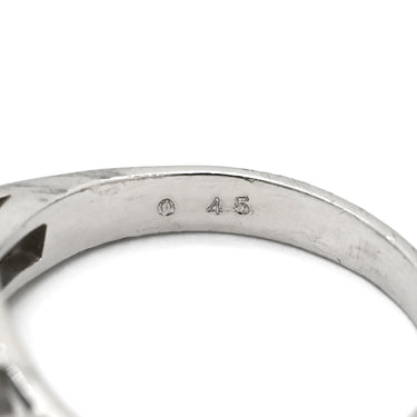 ノンブランド NON BRAND ダイヤモンド 0.45ct デザインリング プラチナシルバー Pt900 ダイヤモンド リング 指輪 プラチナ900 V字 Vライン ラウンドブリリアント 8号