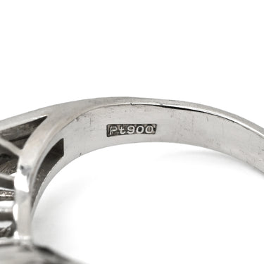 ノンブランド NON BRAND ダイヤモンド 0.45ct デザインリング プラチナシルバー Pt900 ダイヤモンド リング 指輪 プラチナ900 V字 Vライン ラウンドブリリアント 8号