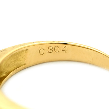 ノンブランド NON BRAND ダイヤ 0.304ct 一文字リング イエローゴールド K18YG ダイヤモンド リング 指輪 18K 750 YG 5石 5粒 1列 ラウンドブリリアント 7.5号