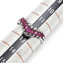 ノンブランド NON BRAND ルビー ダイヤモンド 0.68ct デザインリング プラチナシルバー Pt900 ルビー ダイヤモンド リング 指輪 プラチナ900 V字 Vライン マーキスカット 12号