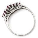 ノンブランド NON BRAND ルビー ダイヤモンド 0.68ct デザインリング プラチナシルバー Pt900 ルビー ダイヤモンド リング 指輪 プラチナ900 V字 Vライン マーキスカット 12号