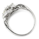 ノンブランド NON BRAND ダイヤモンド 1.02ct フラワーモチーフ プラチナシルバー Pt900 ダイヤモンド リング 指輪 プラチナ900 花 デザインリング 12号