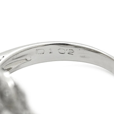 ノンブランド NON BRAND ダイヤモンド 1.02ct フラワーモチーフ プラチナシルバー Pt900 ダイヤモンド リング 指輪 プラチナ900 花 デザインリング 12号