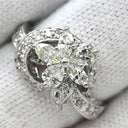 ノンブランド NON BRAND ダイヤモンド 1.02ct フラワーモチーフ プラチナシルバー Pt900 ダイヤモンド リング 指輪 プラチナ900 花 デザインリング 12号