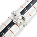 ノンブランド NON BRAND ダイヤモンド 1.02ct フラワーモチーフ プラチナシルバー Pt900 ダイヤモンド リング 指輪 プラチナ900 花 デザインリング 12号