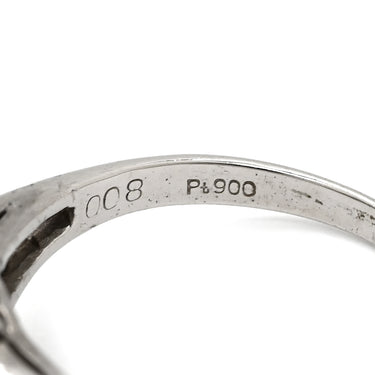 ノンブランド NON BRAND ダイヤモンド 0.51ct 0.08ct プラチナシルバー Pt900 ダイヤモンド リング 指輪 フラワーモチーフ プラチナ900 13.5号
