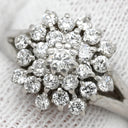 ノンブランド NON BRAND ダイヤモンド 0.51ct 0.08ct プラチナシルバー Pt900 ダイヤモンド リング 指輪 フラワーモチーフ プラチナ900 13.5号
