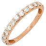 ノンブランド NON BRAND ダイヤ 0.39ct 一文字リング ピンクゴールド K18PG ダイヤモンド リング 指輪 18K 750 PG 13石 13粒 1列 ラウンドブリリアント 7号