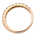 ノンブランド NON BRAND ダイヤ 0.39ct 一文字リング ピンクゴールド K18PG ダイヤモンド リング 指輪 18K 750 PG 13石 13粒 1列 ラウンドブリリアント 7号