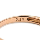 ノンブランド NON BRAND ダイヤ 0.39ct 一文字リング ピンクゴールド K18PG ダイヤモンド リング 指輪 18K 750 PG 13石 13粒 1列 ラウンドブリリアント 7号