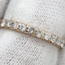 ノンブランド NON BRAND ダイヤ 0.39ct 一文字リング ピンクゴールド K18PG ダイヤモンド リング 指輪 18K 750 PG 13石 13粒 1列 ラウンドブリリアント 7号