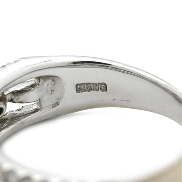 ノンブランド NON BRAND ダイヤモンド 1.00ct デザインリング ホワイトゴールド K18WG ダイヤモンド リング 指輪 18K 750 WG 一文字 1列 11.5号