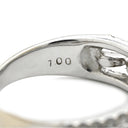 ノンブランド NON BRAND ダイヤモンド 1.00ct デザインリング ホワイトゴールド K18WG ダイヤモンド リング 指輪 18K 750 WG 一文字 1列 11.5号