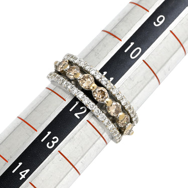 ノンブランド NON BRAND ダイヤモンド 1.00ct デザインリング ホワイトゴールド K18WG ダイヤモンド リング 指輪 18K 750 WG 一文字 1列 11.5号