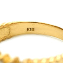 ノンブランド NON BRAND ダイヤモンド 0.24ct 一文字 イエローゴールド K18YG ダイヤモンド リング 指輪 Au750 18K 18金 パヴェ 3列 11号