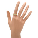 ノンブランド NON BRAND ダイヤモンド 0.24ct 一文字 イエローゴールド K18YG ダイヤモンド リング 指輪 Au750 18K 18金 パヴェ 3列 11号