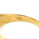 ノンブランド NON BRAND ダイヤモンド デザインリング イエローゴールド K18YG ダイヤモンド リング 指輪 18K 750 YG チェーンモチーフ 15号
