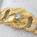 ノンブランド NON BRAND ダイヤモンド デザインリング イエローゴールド K18YG ダイヤモンド リング 指輪 18K 750 YG チェーンモチーフ 15号