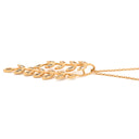ノンブランド NON BRAND ダイヤモンド リーフモチーフ イエローゴールド K18PG ダイヤモンド ネックレス 葉 植物 18K 750 PG