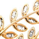 ノンブランド NON BRAND ダイヤモンド リーフモチーフ イエローゴールド K18PG ダイヤモンド ネックレス 葉 植物 18K 750 PG