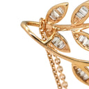 ノンブランド NON BRAND ダイヤモンド リーフモチーフ イエローゴールド K18PG ダイヤモンド ネックレス 葉 植物 18K 750 PG
