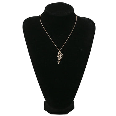 ノンブランド NON BRAND ダイヤモンド リーフモチーフ イエローゴールド K18PG ダイヤモンド ネックレス 葉 植物 18K 750 PG