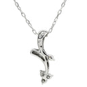 ノンブランド NON BRAND ダイヤモンド 0.10ct デザインペンダント ホワイトゴールド K18WG ダイヤモンド ネックレス 18K 750WG 4P ラウンドブリリアントカット