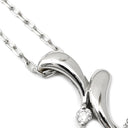 ノンブランド NON BRAND ダイヤモンド 0.10ct デザインペンダント ホワイトゴールド K18WG ダイヤモンド ネックレス 18K 750WG 4P ラウンドブリリアントカット