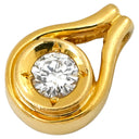 ノンブランド NON BRAND ダイヤモンド 0.15ct ティアドロップ イエローゴールド K18YG ダイヤモンド ペンダントトップ 1P 1粒 1石 ネックレストップ 18K 750 YG