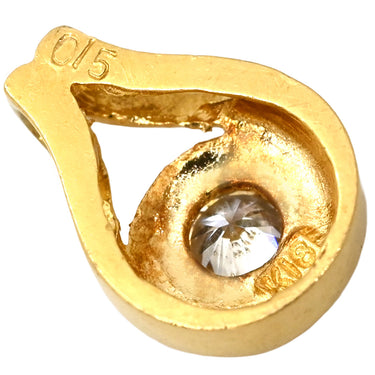 ノンブランド NON BRAND ダイヤモンド 0.15ct ティアドロップ イエローゴールド K18YG ダイヤモンド ペンダントトップ 1P 1粒 1石 ネックレストップ 18K 750 YG