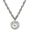 ノンブランド NON BRAND ダイヤモンド 0.57ct ペンダント プラチナシルバー Pt ダイヤモンド PT850(チェーン) ネックレス 1石 1粒 ラウンドブリリアントカット プラチナ
