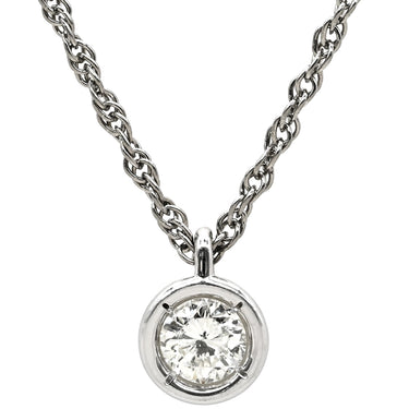 ノンブランド NON BRAND ダイヤモンド 0.57ct ペンダント プラチナシルバー Pt ダイヤモンド PT850(チェーン) ネックレス 1石 1粒 ラウンドブリリアントカット プラチナ