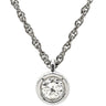 ノンブランド NON BRAND ダイヤモンド 0.57ct ペンダント プラチナシルバー Pt ダイヤモンド PT850(チェーン) ネックレス 1石 1粒 ラウンドブリリアントカット プラチナ