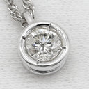 ノンブランド NON BRAND ダイヤモンド 0.57ct ペンダント プラチナシルバー Pt ダイヤモンド PT850(チェーン) ネックレス 1石 1粒 ラウンドブリリアントカット プラチナ