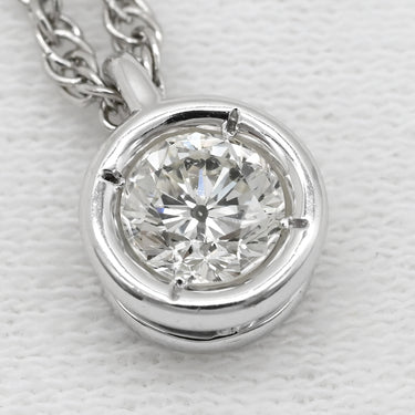 ノンブランド NON BRAND ダイヤモンド 0.57ct ペンダント プラチナシルバー Pt ダイヤモンド PT850(チェーン) ネックレス 1石 1粒 ラウンドブリリアントカット プラチナ