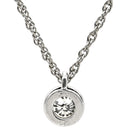 ノンブランド NON BRAND ダイヤモンド 0.57ct ペンダント プラチナシルバー Pt ダイヤモンド PT850(チェーン) ネックレス 1石 1粒 ラウンドブリリアントカット プラチナ