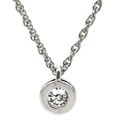 ノンブランド NON BRAND ダイヤモンド 0.57ct ペンダント プラチナシルバー Pt ダイヤモンド PT850(チェーン) ネックレス 1石 1粒 ラウンドブリリアントカット プラチナ