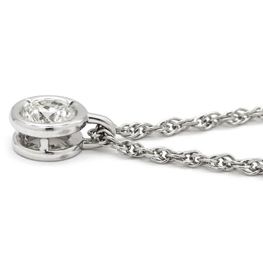 ノンブランド NON BRAND ダイヤモンド 0.57ct ペンダント プラチナシルバー Pt ダイヤモンド PT850(チェーン) ネックレス 1石 1粒 ラウンドブリリアントカット プラチナ