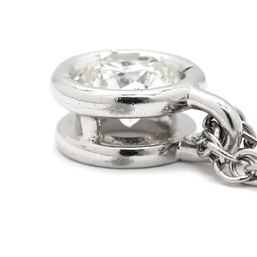 ノンブランド NON BRAND ダイヤモンド 0.57ct ペンダント プラチナシルバー Pt ダイヤモンド PT850(チェーン) ネックレス 1石 1粒 ラウンドブリリアントカット プラチナ