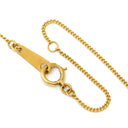 ノンブランド NON BRAND ソリティア ダイヤモンド イエローゴールド K18YG ダイヤモンド ネックレス Au750 18K 18金 1P 1石 1粒 両吊りタイプ ベゼルセッティング ラウンド