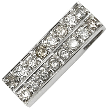 ノンブランド NON BRAND ダイヤ 1.00ct プラチナシルバー Pt900 ダイヤモンド ペンダントトップ プラチナ900 スクエア ネックレストップ 16石