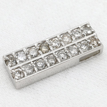 ノンブランド NON BRAND ダイヤ 1.00ct プラチナシルバー Pt900 ダイヤモンド ペンダントトップ プラチナ900 スクエア ネックレストップ 16石