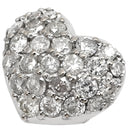 ノンブランド NON BRAND ダイヤ 1.0ct ハートモチーフ ホワイトゴールド K18WG ダイヤモンド ペンダントトップ パヴェ 18K 750 WG ネックレストップ チャーム